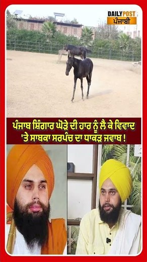 ਪੰਜਾਬ ਸ਼ਿੰਗਾਰ ਘੋੜੇ ਦੀ ਹਾਰ ਨੂੰ ਲੈ ਕੇ ਵਿਵਾਦ 'ਤੇ ਸਾਬਕਾ ਸਰਪੰਚ ਦਾ ਧਾਕੜ ਜਵਾਬ !