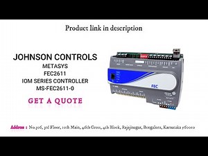 JOHNSON CONTROLS METASYS FEC2611 IOM SERIES CONTROLLER MS-FEC2611-0
