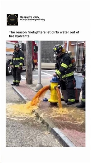 The reason firefighters let dirty water out of the fire hydrants.