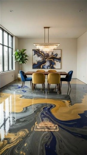 Art poured onto the floor🎨 #transformation #art #interiordesign #ai