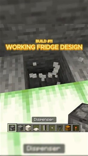 Working Fridge Design #11 #minecraft #mcbuilds #fyp #bedrockbuilds