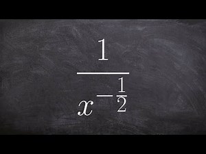 Learn how to simplify an exponent with a negative fraction as the power