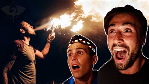 Behind the flames: Fire breathing with real fighters