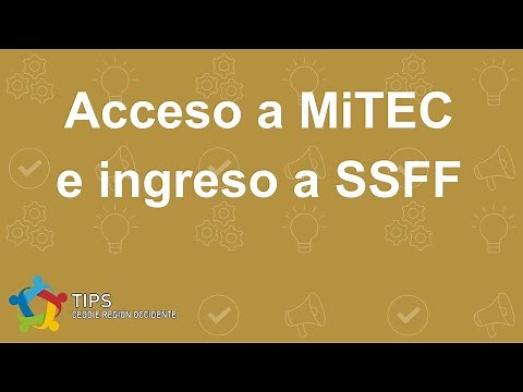 Acceso a MiTEC y a SSFF| CEDDIE