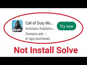 How To Fix Can't Install Call of Duty App Error on Google Play Store | Try now