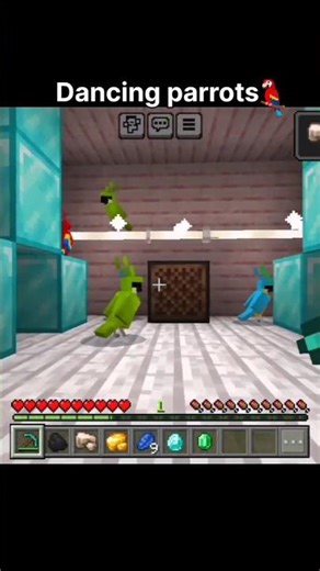 Dancing parrots 🦜?? 🔥🙃✨#trending #minecraft #repost
