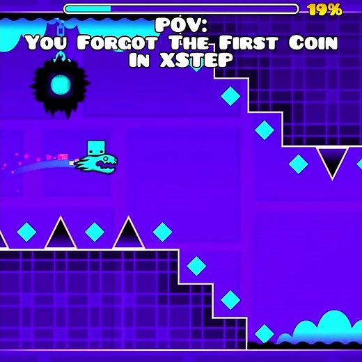 I Forgot The First Xstep Coin In GEOMETRY DASH [Geometry Dash Short]