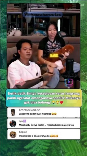 Sintya Keceplosan Bilang "I Love" ke Arap! 😳#rezaarap #sintya #marapthon #shortsvideo