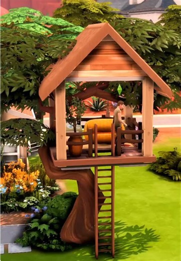 The sims 4 tree house for better landscaping #sims4house #sims4landscaping #sims4