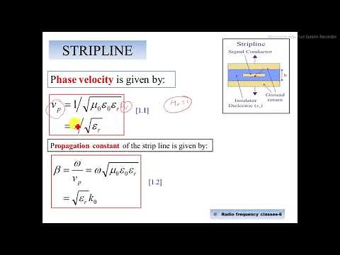 Strip line calculation | Planar Transmission line| Microstrip line| Dr. Ravi Dwivedi | VITCC
