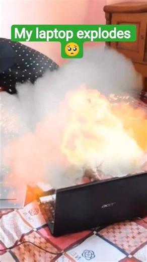 My laptop blast 🥺🙏 #ytshortsyts horts #laptop explodes #shorts #ytshorts #dell #trendingshorts