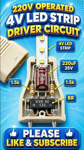 4V LED Strip Driver from 220V AC | Simple & Powerful Circuit Explained