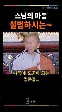 스님의 마음, 설법하시는 #주경스님 #1분법문 #조계사 #shorts