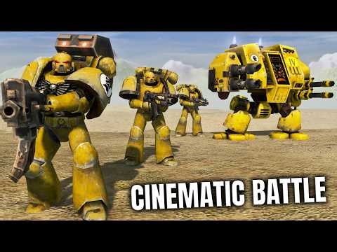 LAST STAND: 50 Space Marines vs 3000 CHAOS Cultists - Men of War: Warhammer 40k Mod (4K, Cinematic)