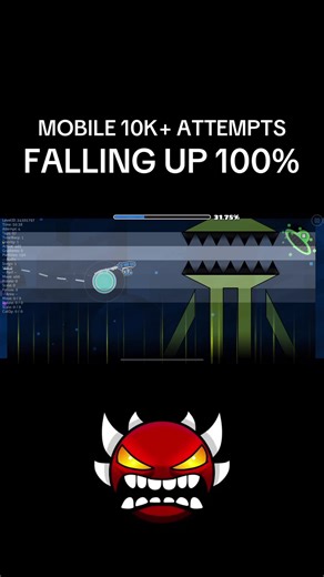 ITS OVERRRRR NEW HARDEST #gd #mobile #geometrydash #fyp #xyzbca | falling up