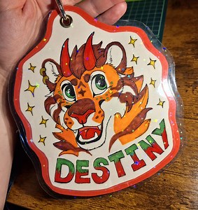 Traditional Custom Character Badge - Holographic - Hand-made - Etsy Australia