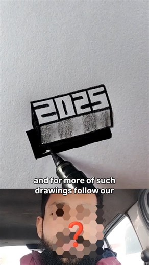14 reactions · 92 shares | How to draw #3d year 2025 drawing #drawing #artist #arttutorial #art | Drawing Time | Facebook
