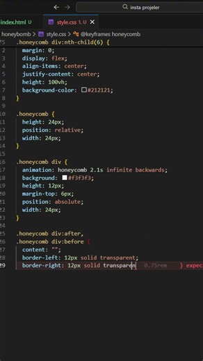 how to make honeycomb animation #coding #html #htmlcss #tutorial #tutorials #frontend