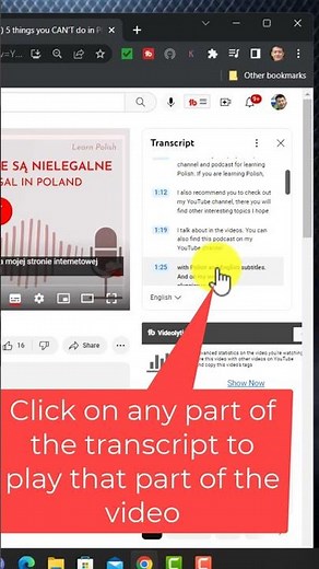 Tricks with Transcripts in YouTube #youtube #shorts