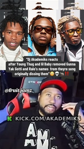 Akademiks TV on Instagram: "Akademiks reacts to Lil Baby & Young Thug removing their disses to Gunna, Ralo and Yak Gotti off Lil Baby’s new song with Young Thug"