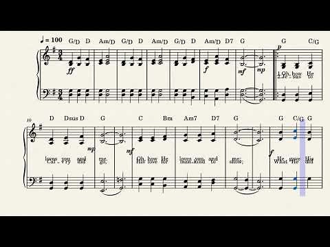 Oh, How He Loves You and Me (Key of G with Chords) by Kurt Kaiser