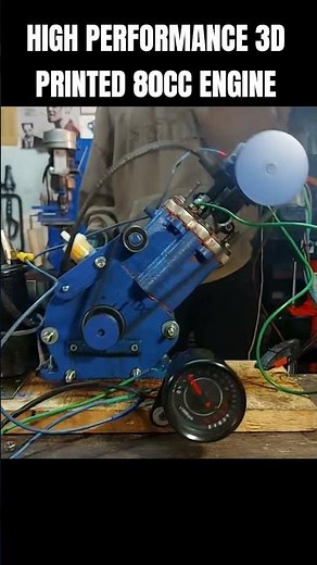High-Performance 3D Printed Engine #3dprinted #diy