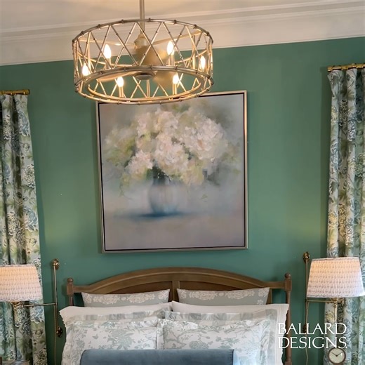 Chic chandelier style and cool fan comfort with the Del Mar Fandelier. 🌀 All you want, all in one. | Ballard Designs