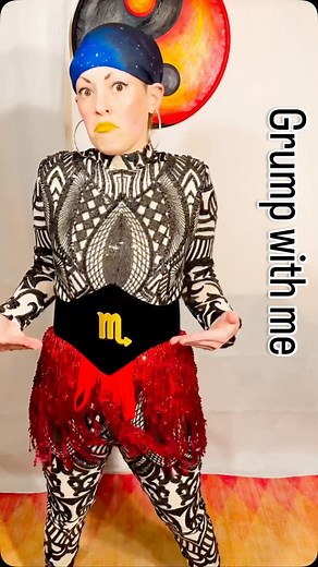 Jumpsuits = formal onesies 🤔💭 Jumpsuit - @fashionnova Belt - vintage with M/scorpio patch made by me Boots- @rosegentle_official Hat- vintage pillbox with pin by me Eyeliner - basically always @essence_cosmetics 😘 #dopaminedressing #grwm #maximalism #OOTD #fitcheck #fashion | Emily Neblock