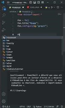 Créer une fenêtre avec tkinter sous python