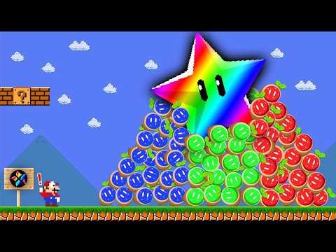 Mario Super Star But Every Seed Mario Collect 1,000,000 Rainbow Star | ADN MARIO GAME