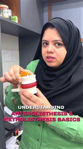 Dr.Rukhsar patel | Understanding anterolisthesis and retrolisthesis is crucial when dealing with back pain or sciatica symptoms. When a vertebra shifts... | Instagram