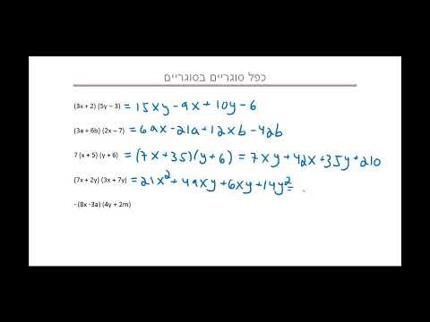 Algebraic elements - Multiplying parentheses within parentheses