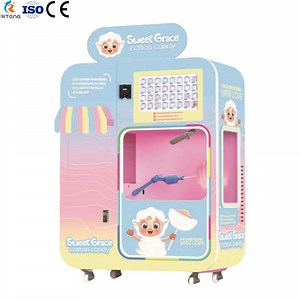 [Hot Item] Commercial Fully Automatically Flower Professional Automated Electric Vending Automatic Cotton Candy Machine