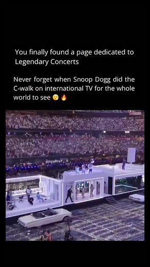 Legendary Concerts on Instagram: "Snoop Dogg’s Crip Walk moment at the 2022 Super Bowl Halftime Show instantly became one of the most replayed clips of the entire event. Right before launching into “The Next Episode” with Dr. Dre, Snoop hit the C-walk on top of the set — a move rooted in West Coast street culture that he’s been doing since the ’90s. The performance was broadcast to over 100 million viewers worldwide, making it one of the most widely seen C-walks ever captured on live television.