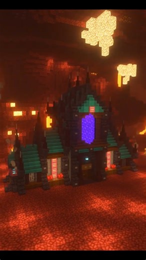 I Built A House In The Nether! #minecraft #shorts #nether #house