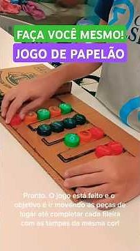 Jogo de papelão #façavocêmesmo #jogos #puzzle #quebracabeca #diy
