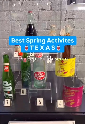 BEST SPRING ACTIVITIES IN TEXAS Follow @theaustintourist for more! The @drpeppermuseum is a fun place to visit for soda fans! Lots of history on how soda pop was created and, more importantly, Dr Pepper. Explore three floors of exhibits featuring information about many different famous soft drinks. They also have a gift shop, a courtyard with exhibits, an additional building with the Soda Fountain, Liquid Lab interactive experiences, and other exhibits. Expect lots of photo ops and cheers to Dr.