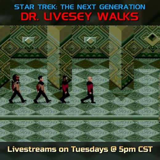 Dr Livesey Walk, 16-Bit TNG Style #StarTrekTNG #RetroGaming