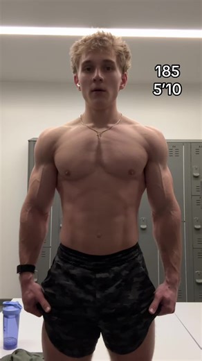 There’s no secret trick, split, diet, exercise or anything else you can think of to speed up your progress to build your best self. For all the people commenting on what my split is or diet is, you just need time in the gym. If you want to be leaner, eat less than you burn. It just takes patience and time #gym #nutriton #gymtok #transformation #davidlaid