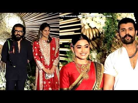 Peddi Ram Charan at Virosh Wedding Reception | Vijay Devarakonda Rashmika | TV5 News