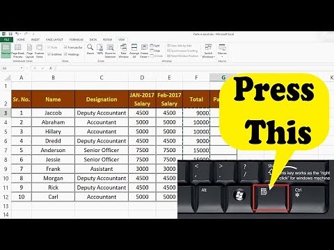 Shortcut for Paste In Excel Without Changing Format - PASTE SPECIAL
