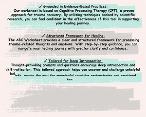 CPT Worksheet, ABC Worksheet Trauma, Cognitive Processing Therapy, CPT for Trauma, Abc Model, Trauma Focused Worksheets, Trauma Worksheets - Etsy