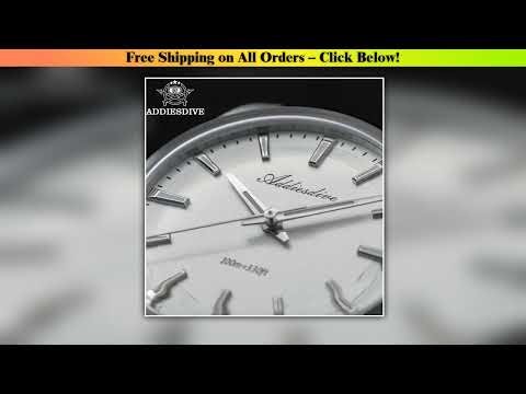 ADDIESDIVE Stainless Steel Quartz Watches Bubble Mirror Glass Analog Watch BGW9 Super Luminous