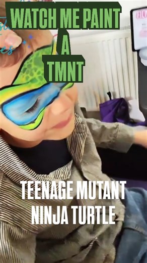 FantastikFaces on Instagram: "Watch, through my eyes as I create Leonardo, a TMNT, or Teenage Mutant Ninja Turtle...... 🎶Turtles in a half shell........ TURTLE POWER! 💢💢🎶 Brings back all my 90s Nostalgia! My favourite Turtle was Raphael, who was yours?? #TMNT #teenagemutantninjaturtles #facepainting #facepaint #dailyreels"