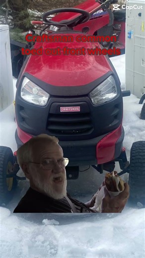 when you work on craftsman with toed out-front wheels #greenscreen #lawnmower #smallenginerepair