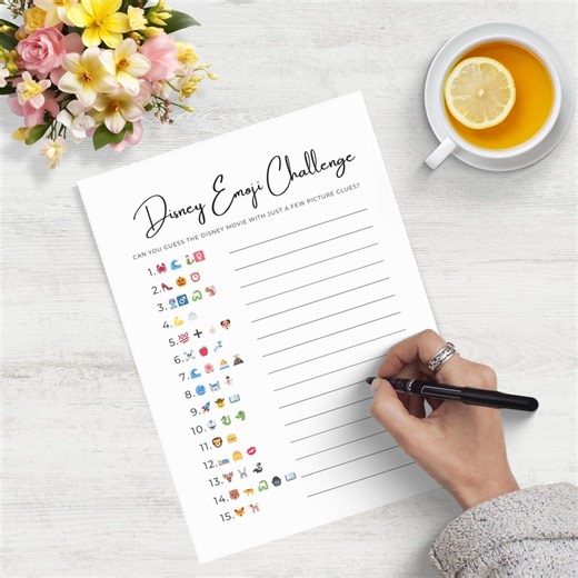 Disney Bridal Shower Emoji Pictionary Game, Movie Picture Activity for Wedding, Mickey Themed Party, Ladies Night Guess the Cartoon Clue PDF - Etsy UK