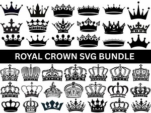 Royal Crown SVG File|crown Svg Bundle|queen Crown|princess Tiara Svg|crown Clipart|king Crown|cut File|cricut Silhouette|instant Download - Etsy