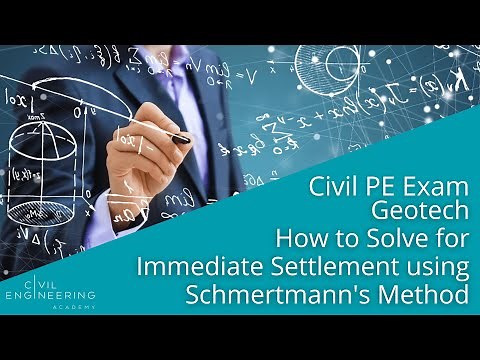 Civil PE Exam - Geotech - How to Solve for Immediate Settlement using Schmertmann's Method