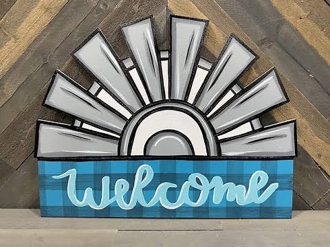 How to paint a Welcome Windmill-easy to paint yard art decoration
