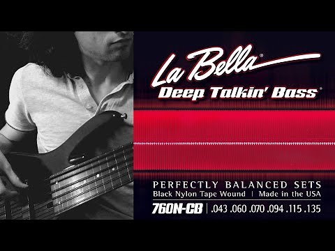 La Bella Black Nylon Tape Wound Bass Strings - Demo